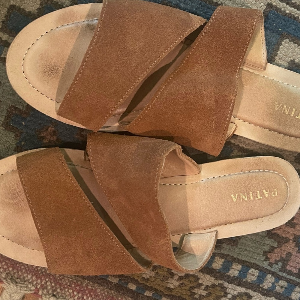 Portland Leather Brown Sandals Minimalist Slide